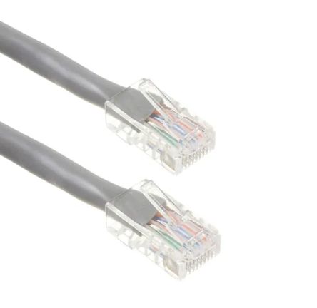 RS PRO Ethernetkabel Cat.6, 2.1m, Grau Patchkabel, A RJ45 U/UTP, B RJ45