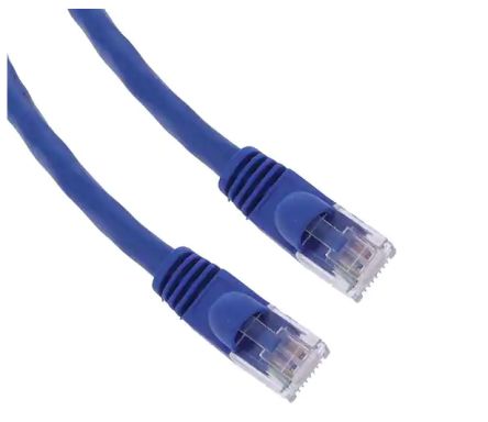 RS PRO Ethernetkabel Cat.6, 3m, Blau Patchkabel, A RJ45 U/UTP, B RJ45
