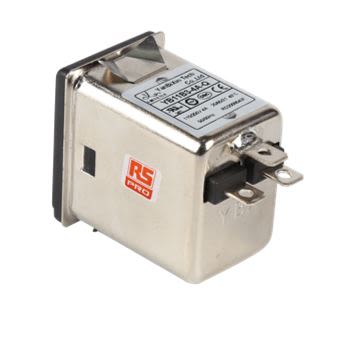 RS PRO 4A 115/250VAC 50/60Hz, Chassis Mount Power Line Filter, Fast-On Single Phase Phase
