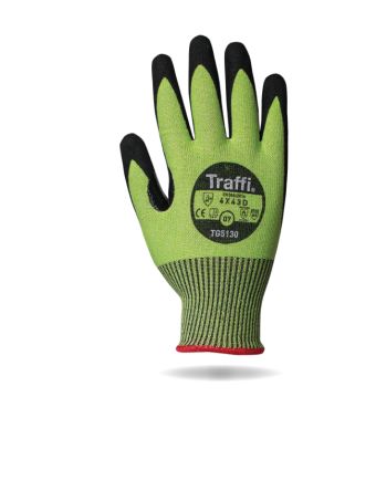 Traffi Flüssigkeits-/ölabweisende Handschuhe, Größe 11, XXL, Wärmebeständig, Aramid, Elastan, Glasfaser, Polyester