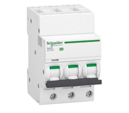 Schneider Electric Acti9 IDT40T XA Leitungsschutzschalter Typ C, 3-polig 40A 400V Acti 9 DIN-Schienen-Montage