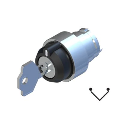 RS PRO Schlüsselschalterkopf 22.5mm 2 Positionen Dauerschaltung IP 65