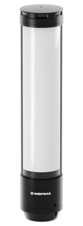 Werma ESIGN LED Signalturm 15-stufig Linse Mehrfarbig LED Transparent + Motorsirene Verschiedene Lichteffekte 372mm
