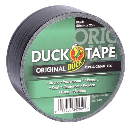 DUCK TAPE 222227 Panzerband, Schwarz, 0.17mm X 50mm X 25m