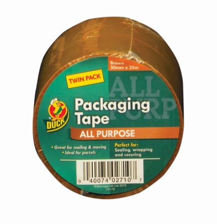 DUCK TAPE 224530 Paketband, PP, Bronzefarben, Stärke 0.06mm, 50mm X 25m