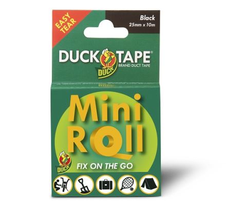 DUCK TAPE 260181 Panzerband, Schwarz, 0.25mm X 25mm X 10m