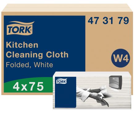 Tork Lappen Für Küche Vlies-Material Kunststoff 300 Stk. Weiß