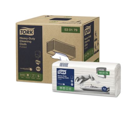 Tork White Non Woven Fabric Cloths For Industrial Cleaning, Box Of 105, 415 X 355mm