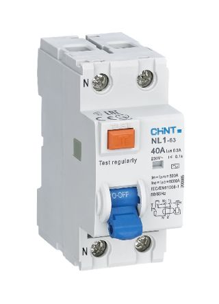 CHINT NL1 RCCB, 2-polig, 40A, 30mA Typ AC 230 → 240 V Ac, 400 → 415V Ac