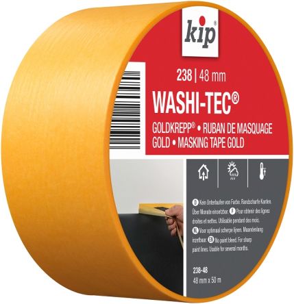 KIP 238-48 Papier Abdeckband Goldfarben Acryl-Kleber 48mm X 50m