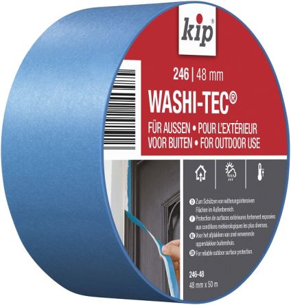 KIP 246-48 Papier Abdeckband Blau Acryl-Kleber 48mm X 50m