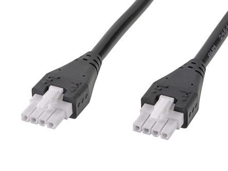 Molex 4 Way Female Mini-Fit Jr. To 4 Way Female Mini-Fit Jr. Wire To Board Cable, 2m