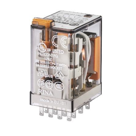 5 x Releco Non-Latching Relay RS 376-442 24V dc 5A  &  Socket RS 437-783 * 
