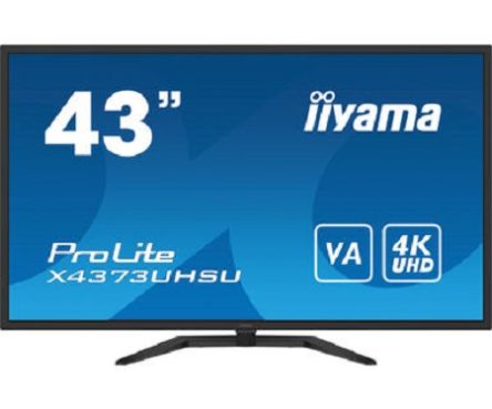 Iiyama Monitor ProLite X4373UHSU-B1, 43Zoll, Auflösung Max.3840 X 2160 Pixels, Nein LCD, Horizontal/vertical: 178°