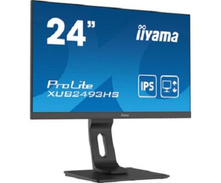 Iiyama Monitor ProLite XUB2493HS-B4, 24Zoll, Auflösung Max.1920 X 1080 Pixels, Nein LCD 3,5-mm-Kopfhörer, Schwarz