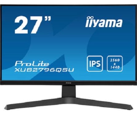Iiyama Monitor ProLite XUB2796QSU-B1, 27Zoll, Auflösung Max.2560 X 1440 Pixels, Nein LCD, Horizontal/vertical: 178°