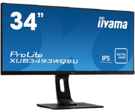 Iiyama Monitor ProLite XUB3493WQSU-B1, 34Zoll, Auflösung Max.3440 X 1440 Pixels, Nein LCD, Schwarz