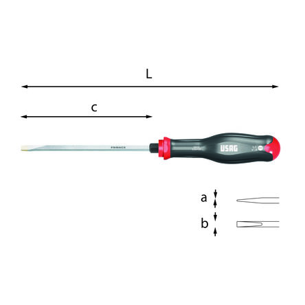 Usag 324 E 1,6 X 10 Mm Schlitz Standard-Schraubendreher