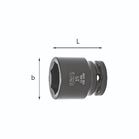 Usag 1/2 Zoll, 24mm Sechskant Schlag-Steckschlüssel CrMo-Stahl