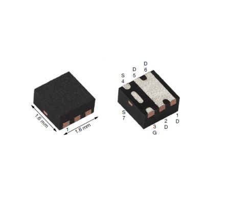 Vishay SIB4316EDK-T1-GE3 N-Kanal, SMD MOSFET 6 V / 30 A PowerPAK SC-75