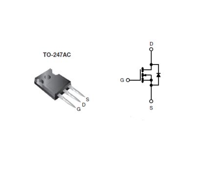 Vishay SIHG24N80AEF-GE3 N-Kanal, THT MOSFET 850 V / 20 A TO-247AC