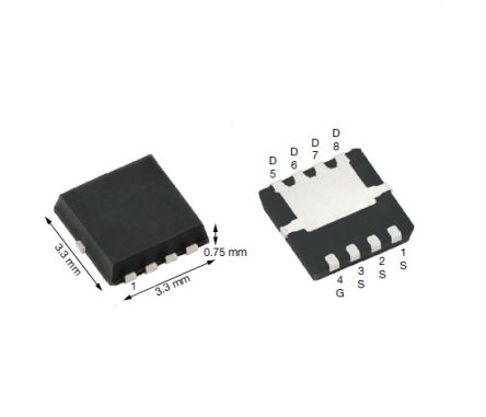 Vishay SiSA12BDN-T1-GE3 N-Kanal, SMD MOSFET 30 V / 87 A, 8-Pin PowerPAK 1212-8PT