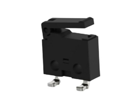 TE Connectivity Lever Snap Action Micro Switch, Left Angle PCB Terminal, 0.5A At 30VDC, SPST