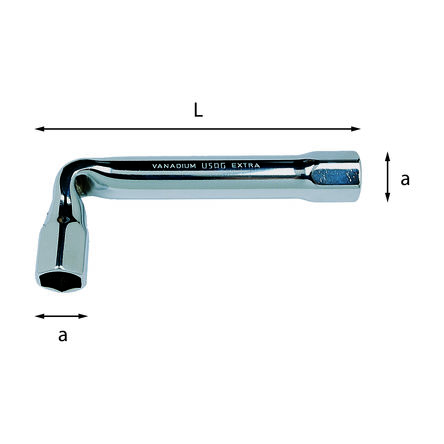 Usag 289 N 15 Mm Hex Steckschlüssel Rohrgriff, Länge 136 Mm