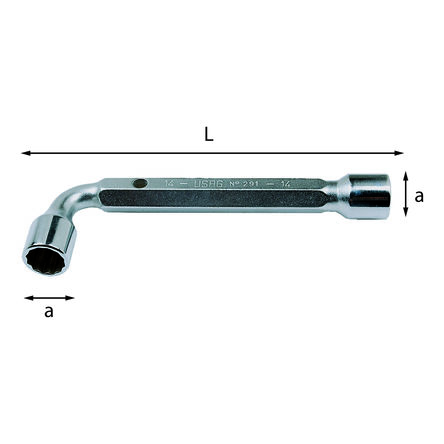 Usag Chiave A Bussola, Guida Biesagonale Da 8 Mm, L. 97 Mm