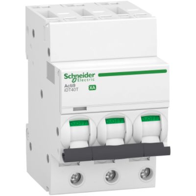 Schneider Electric Interruptor Automático 3P, 25A, Curva Tipo C, Acti 9, Montaje En Carril DIN