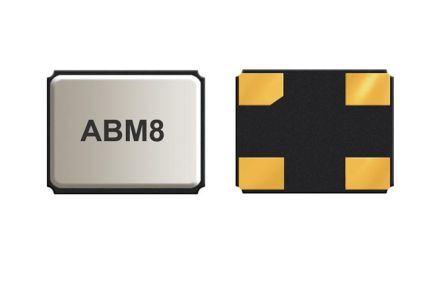 Abracon 25MHz Quarz, Oberflächenmontage, ±50ppm, 18pF, SMD, 4-Pin