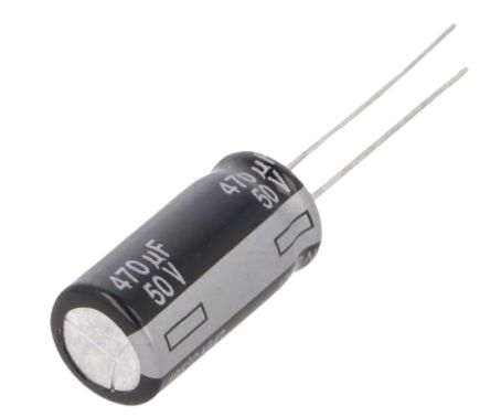 Panasonic NHG-A, THT Aluminium-Elektrolyt Kondensator 470μF ±20% / 50V Dc, Ø 10mm X 20mm, Bis 105°C