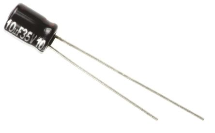 Panasonic GA, THT Aluminium-Elektrolyt Kondensator 10μF ±20% / 35V Dc, Ø 5mm X 7mm, Bis 105°C