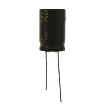 Panasonic FM-A, THT Aluminium-Elektrolyt Kondensator 1000μF ±20% / 50V Dc, Ø 16mm X 25mm, Bis 105°C