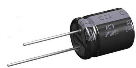 Panasonic Condensador Electrolítico Serie FR, 3300μF, ±20%, 10V Dc, Radial, Orificio Pasante, 12.5 X 20mm, Paso 5mm