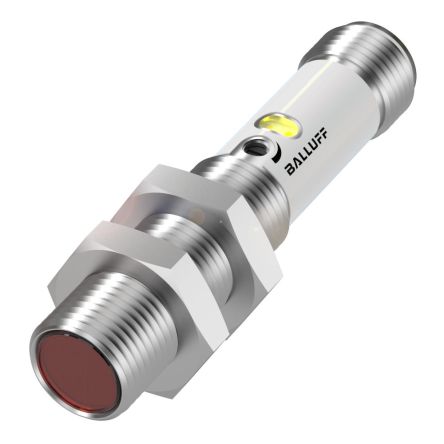 BALLUFF 12M Zylindrisch Optischer Sensor, Durchgangsstrahl-Empfänger, Bereich 8 M, PNP Ausgang, M12 4-poliger