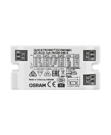 Osram Vorschaltgerät Elektronisch 16 W / 240 V, Für 1 Kompakt-Leuchtstofflampen