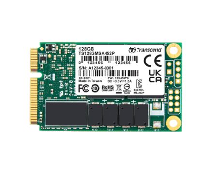 Transcend MSA452T2, MSATA Intern HDD-Festplatte SATA III, TLC, 64 GB, SSD