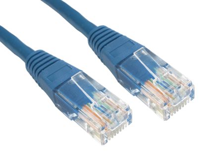 RS PRO Ethernetkabel Cat.6, 1m, Blau Patchkabel, A RJ45 U/UTP Stecker, B RJ45, PVC