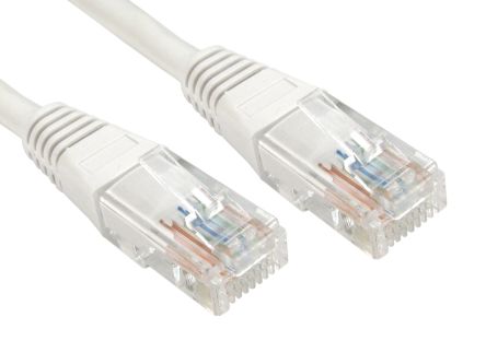 RS PRO Ethernetkabel Cat.6, 1m, Weiß Patchkabel, A RJ45 U/UTP Stecker, B RJ45, PVC