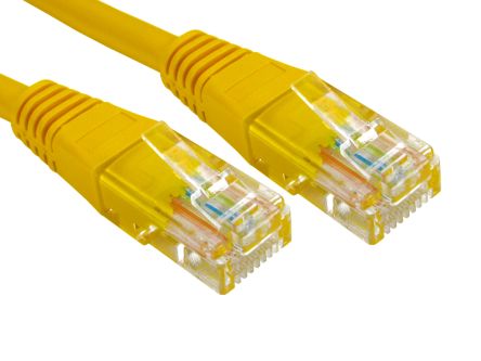 RS PRO Ethernetkabel Cat.6, 2m, Gelb Patchkabel, A RJ45 U/UTP Stecker, B RJ45, PVC