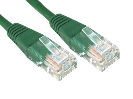 RS PRO Cavo Ethernet Cat6 (U/UTP), Guaina In PVC Col. Verde, L. 7m, Con Terminazione