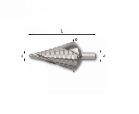 Usag Punta Per Trapano A Gradino, Acciaio, 12 Gradini, Ø Max 2.5mm