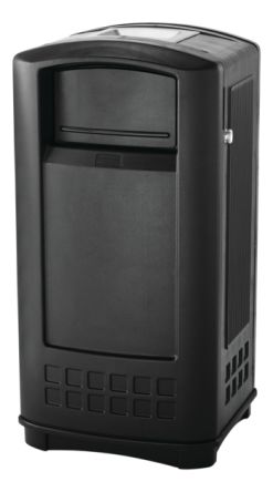 Rubbermaid Commercial Products Ceniceros FG9P9100BLA, 35gal, Negro, Plástico, De Pie, 515.6mm