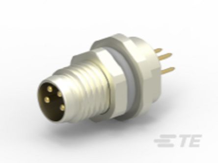 TE Connectivity M8 Rundsteckverbinder Stecker 4-polig