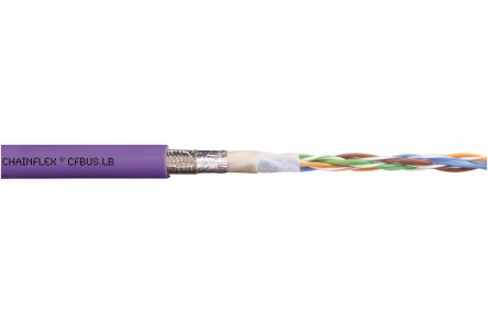 Igus Cable Multiconductor De Alimentación Bus CAN De 4 Núcleos, 0,25 Mm², Long. 100m, 500 V / 5 A, Funda De PVC, Rojo