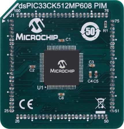 Microchip Modulo Plug In DsPIC33CK512MP608 GP PIM, CPU MCU 16 Bit
