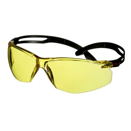 3M Gafas De Seguridad SecureFit 500, Color De Lente Ámbar, Protección UV, Antirrayaduras, Antivaho