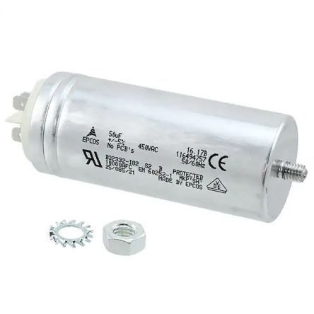 EPCOS B32332 PP Folienkondensator 50μF ±5% / 450V Ac, Schraubmontage