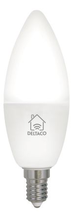 Deltaco Smart Glühbirne Intelligente LED-Leuchte 4,5 W Mit E14 Sockel 2700 → 6500K, Weiß, Dimmbar